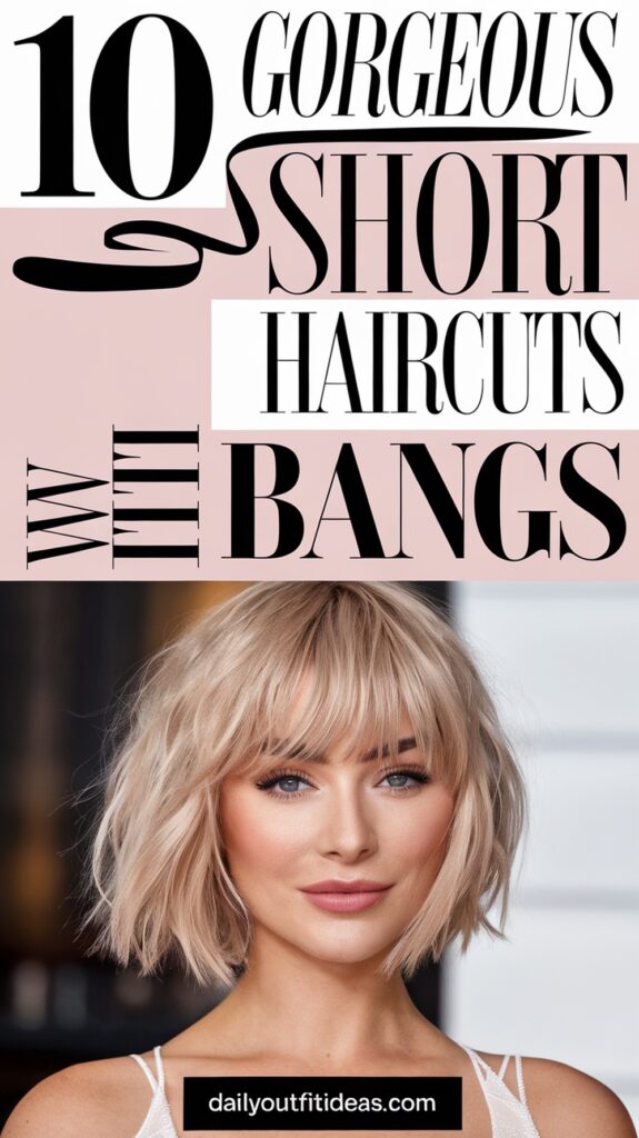10 Gorgeous Short Haircuts with Bangs You’ll Love